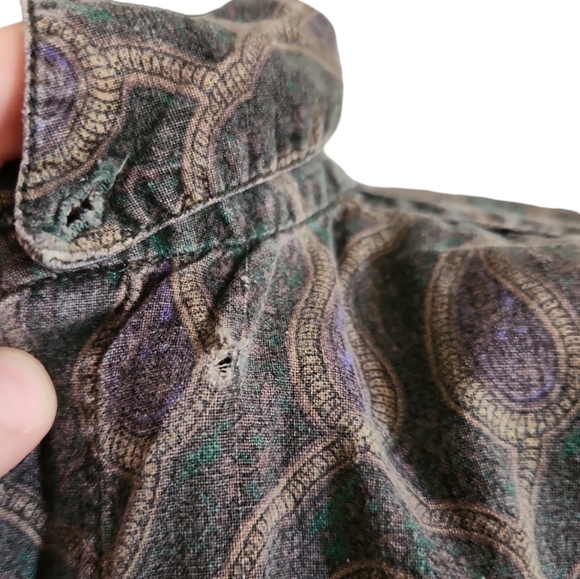 Vintage 90's Faded Paisley Button Down Shirt - Picture 3 of 7